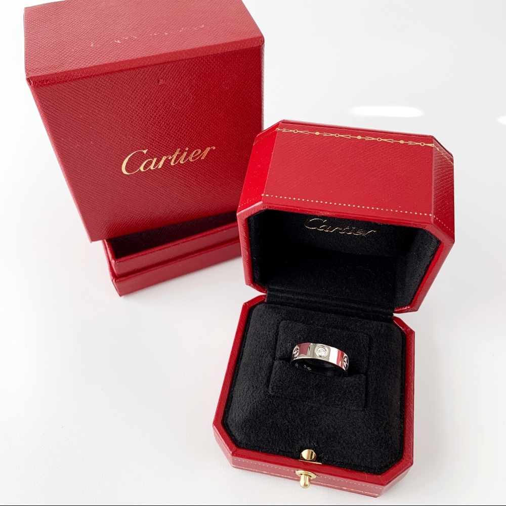 RARE Authentic Cartier Platinum LOVE Ring Diamond!